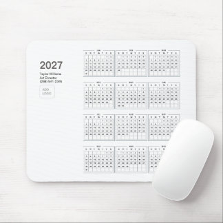 2027 Minimalist Business Logo Corporate Desk Decor Mouse Mat