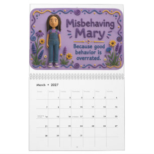 2027 Misbehaving Mary Calender Calendar