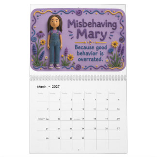 2027 Misbehaving Mary Calender Calendar