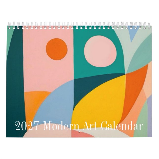 2027 Modern Art Minimalist Wall Calendar 12-Month  (Cover)