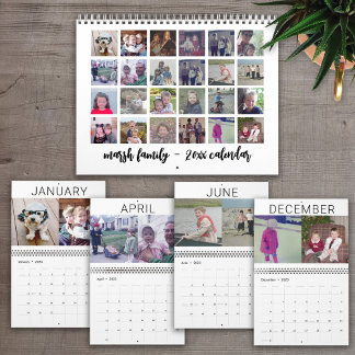 2027 Modern Family 24 Photo Minimal Calendar
