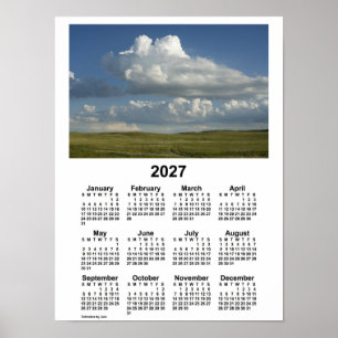 2027 Nebraska Sandhills Calendar by Janz Poster