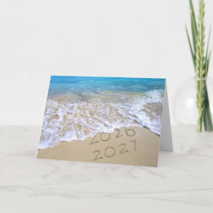 2027 New Year Beach for Business Thank You Card