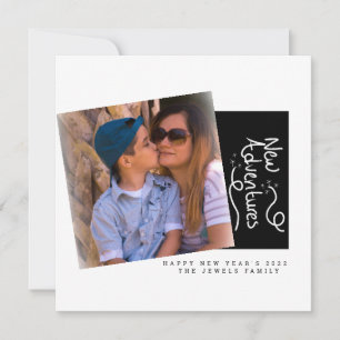 2027 New Years Photo Hand Lettering  Card