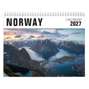 2027 Norway landscape photo Calendar