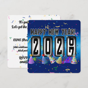 2027 Odometer New Years Party Invitation