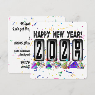 2027 Odometer New Years Party Invitation