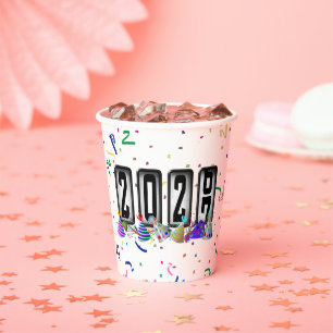 2027 Odometer New Years Party Paper Cups