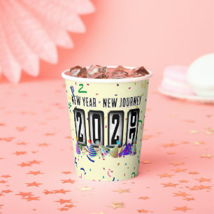 2027 Odometer New Years Party Paper Cups