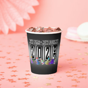 2027 Odometer New Years Party Paper Cups