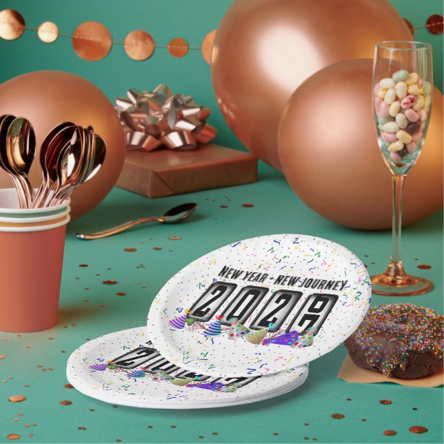 2027 Odometer New Years Party Paper Plate (Multi)