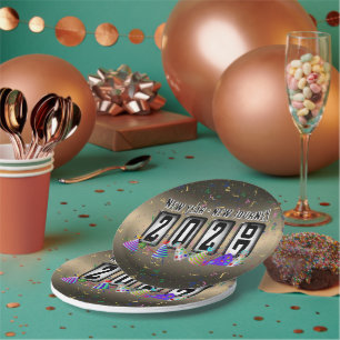 2027 Odometer New Years Party Paper Plate