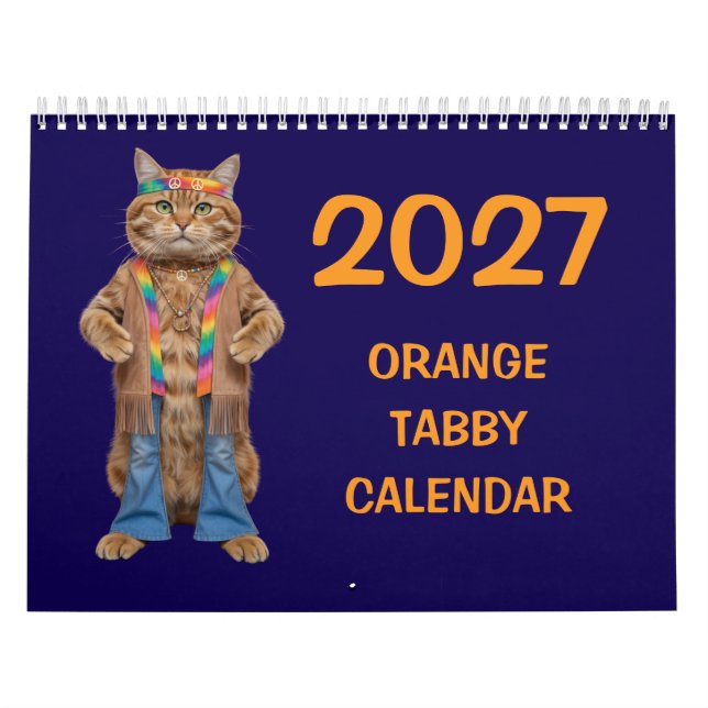 2027 Orange Tabby Cat Calendar (Cover)