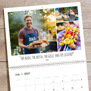 2027 Personalised Family Photo Custom Quotes Calendar