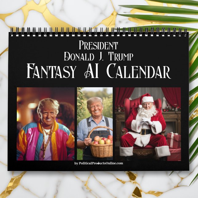 2027 President Donald J Trump AI Fantasy Photo Calendar (New Donald Trump AI Photo 2025 Calendar)