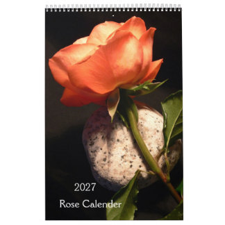 2027 Rose Single Calender Calendar
