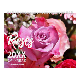 2027 Roses Wall Floral Flowers Rose Calendar