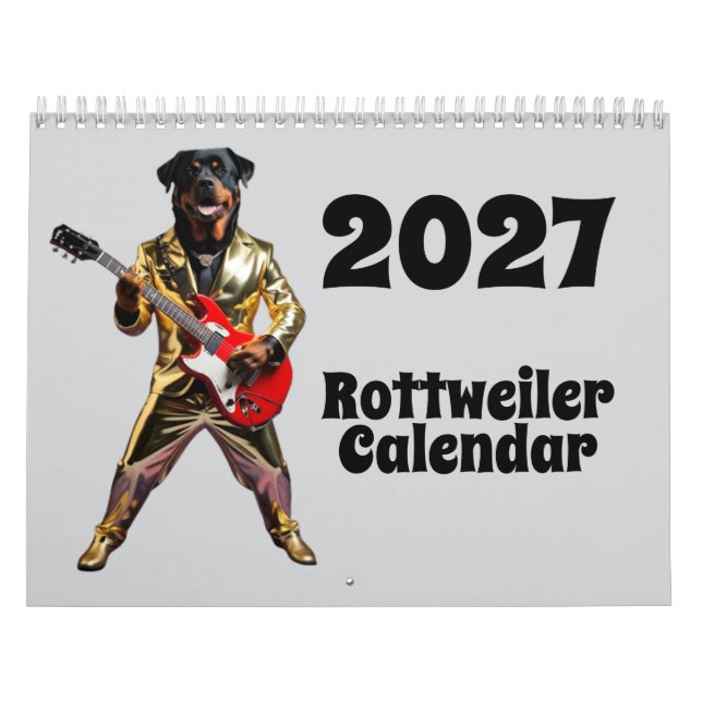 2027 Rottweiler Dog Calendar (Cover)