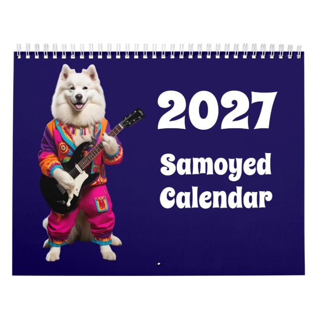 2027 Samoyed Dog Calendar (Cover)