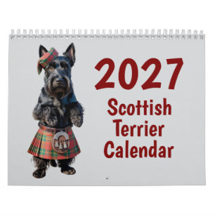 2027 Scottish Terrier Dog Calendar