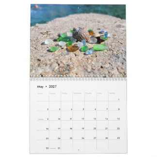 2027 Seashells and Sea Glass Wall Calendar