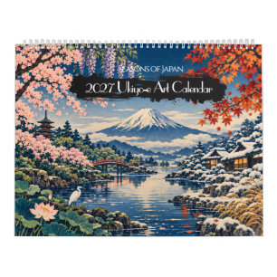 2027 Seasons of Japan Ukiyo-e Art 12 Scenic View Calendar