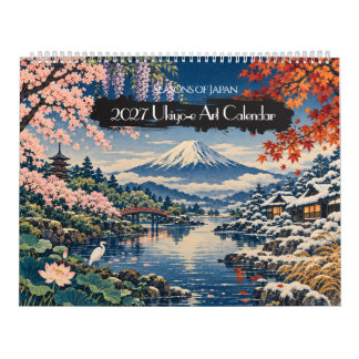 2027 Seasons of Japan Ukiyo-e Art | 12 Scenic View Calendar