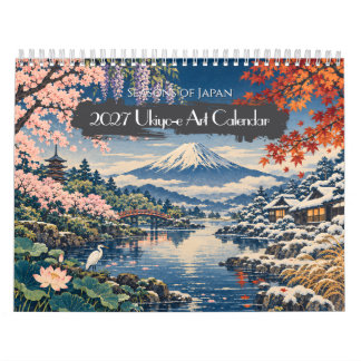 2027 Seasons of Japan Ukiyo-e Art | 12 Scenic View Calendar