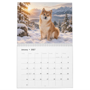 2027 Shiba Inu Calendar – Cute Dogs and Beautiful