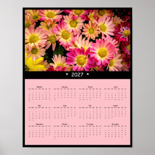 2027 Spring Flowers Wall Calendar Garden Awakening Poster
