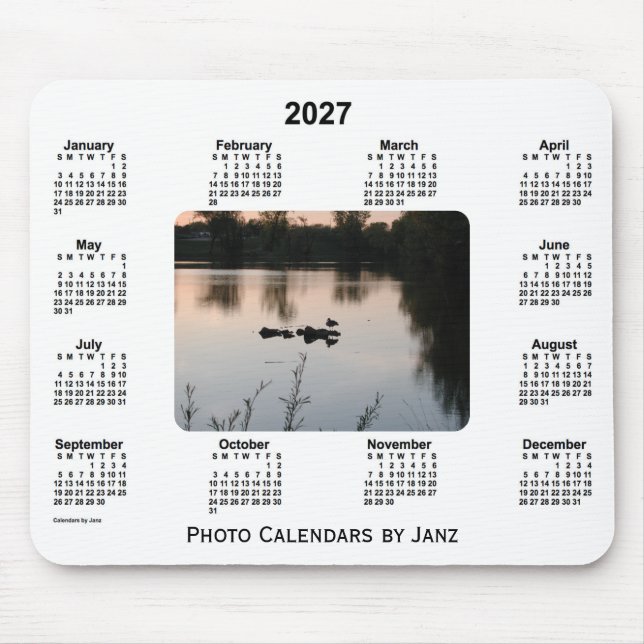 2027 Sunset Photo Calendar by Janz Mouse Mat (Front)