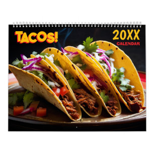 2027 Taco Foodie Food Wall Calendar