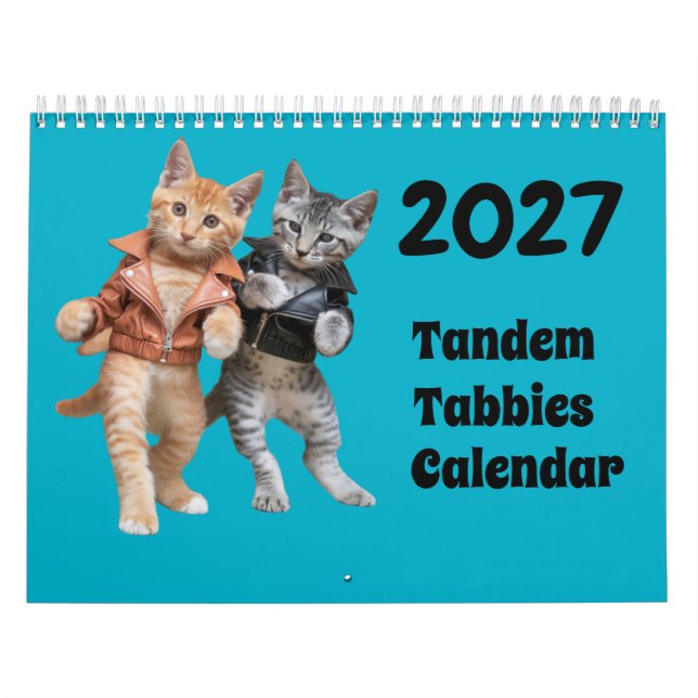 2027 Tandem Tabbies Cat Calendar (Cover)