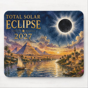 2027 Total Solar Eclipse Egypt Mouse Mat