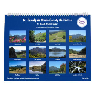 2027 Wall Calendar Mt Tamalpais Marin County CA
