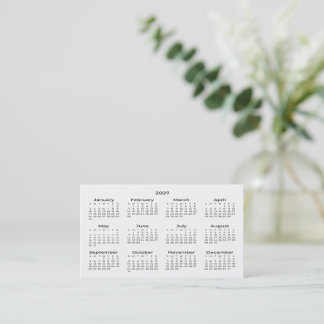 2027 Wallet Size Calendar Business Card