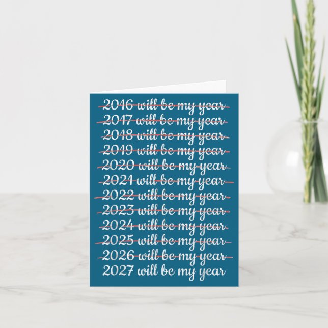 2027 Will Be My Year Procrastination New Year Reso Card (Front)
