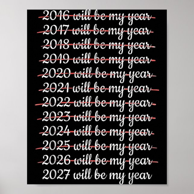 2027 Will Be My Year Procrastination New Year Reso Poster (Front)