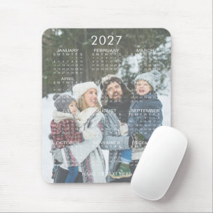 2027 Year at a Glance Calendar Photo Mouse Mat