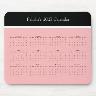 2027 Year-at-a-Glance Desk Calendar Mouse Mat