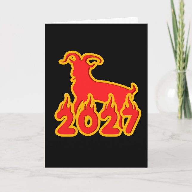 2027 Year Of The Fire Goat Card (Front)