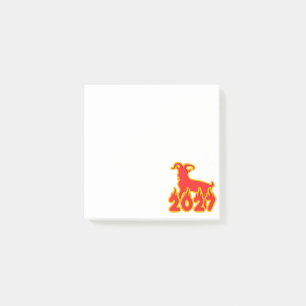 2027 Year Of The Fire Goat Post-it Notes