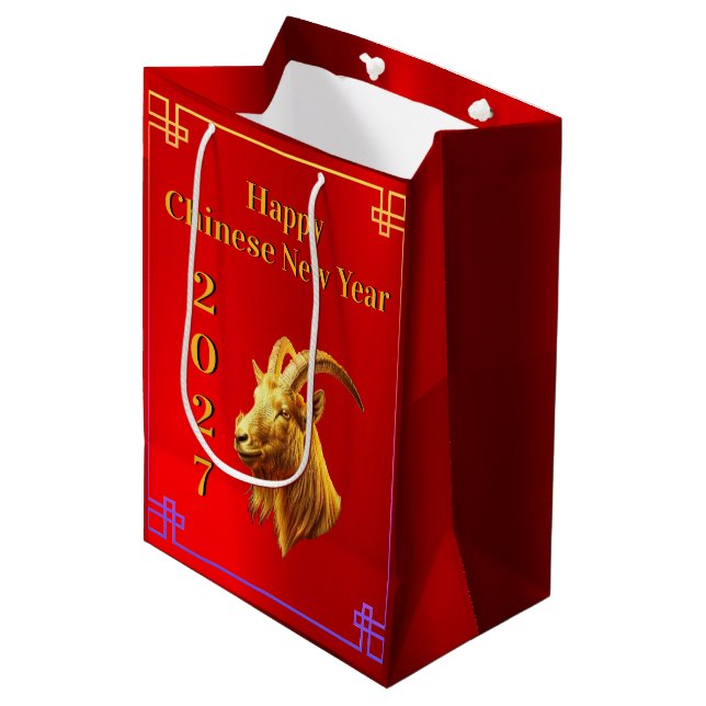 2027 Year of the Goat Gift Bag (Front Angled)