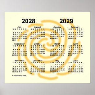 2028-2029 Sunny Days School Year Calendar by Janz Poster