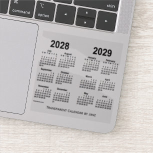 2028-2029 Transparent Calendar by Janz