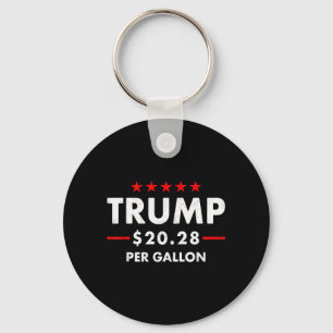 2028 Per Gallon Funny Gas Price US Flag Funny Men Key Ring