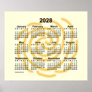 2028 Sunny Days Calendar by Janz Poster