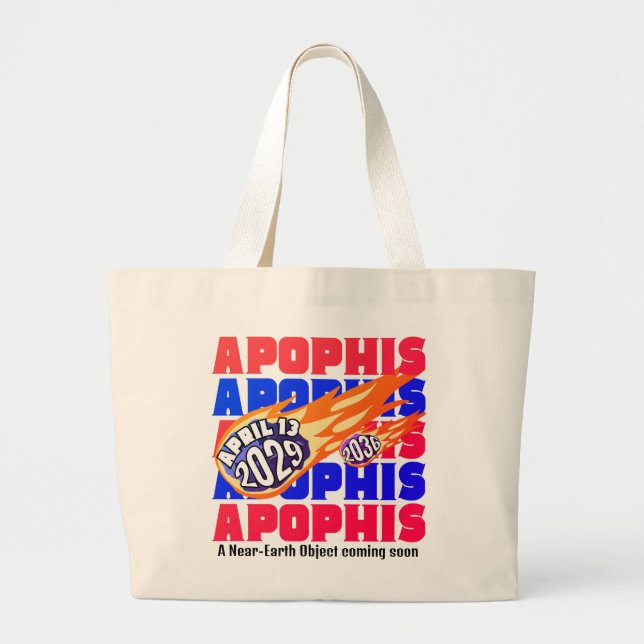 2029 APOPHIS Asteroid NEO Large Tote Bag (Front)