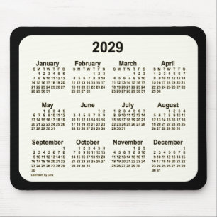 2029 Sepia on Black Calendar by Janz Two Tone Mouse Mat