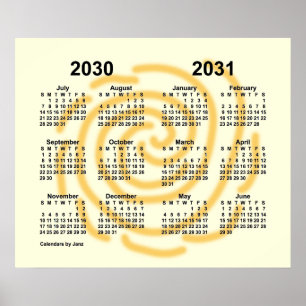 2030-2031 Sunny Days School Year Calendar by Janz Poster